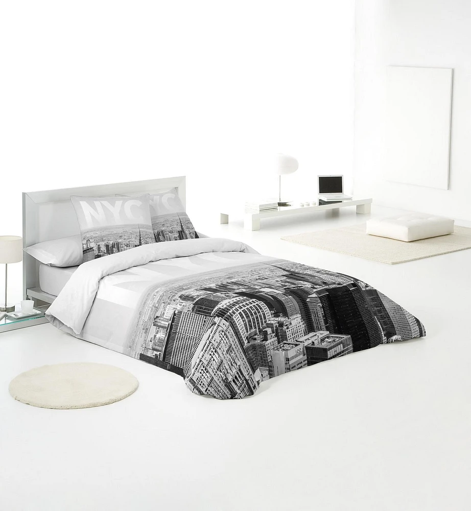 Ens. housse de couette New York City de Gouchee Design pour grand lit