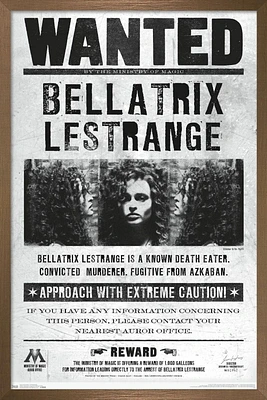 The Wizarding World: Harry Potter - Bellatrix Wanted Poster Wall Poster, 14.725" x 22.375"