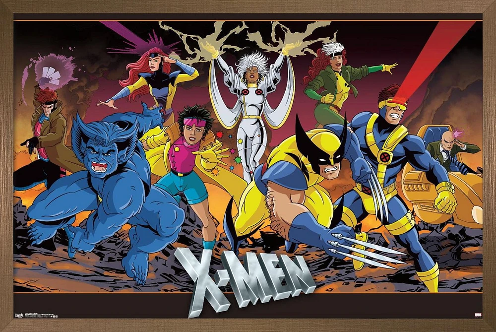 Marvel Comics - The X-Men Group Wall Poster, 22.375" x 34" Framed