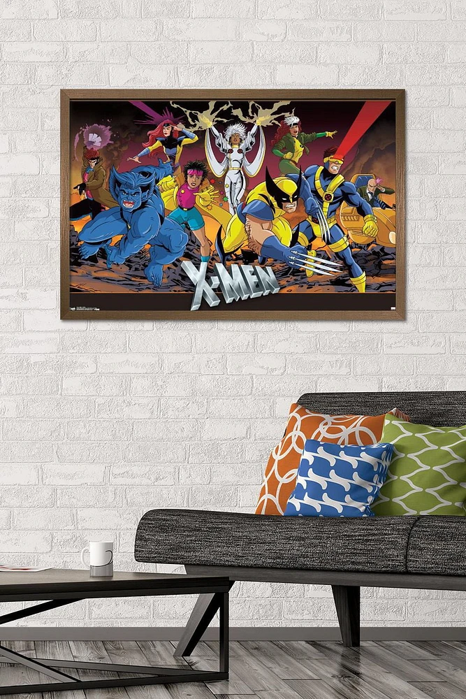 Marvel Comics - The X-Men Group Wall Poster, 22.375" x 34" Framed