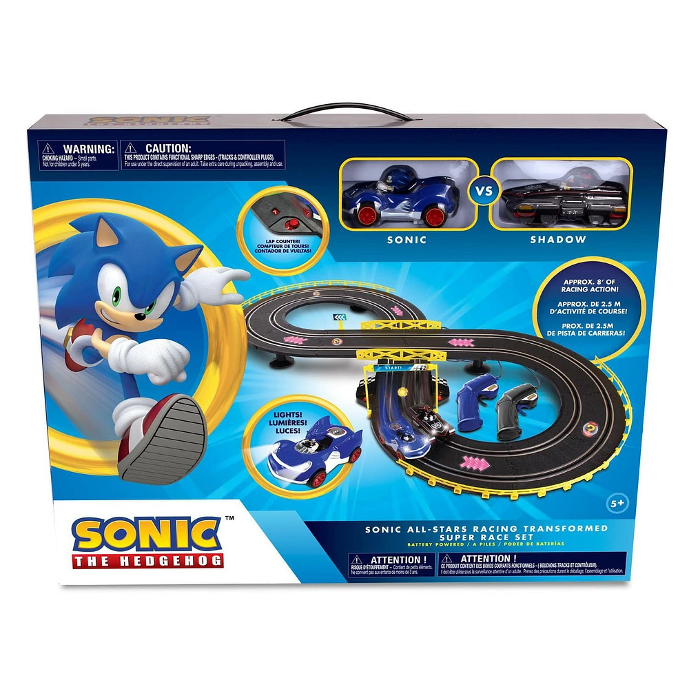 NKOK SART Sonic & Shadow Slot Car RC Toy (approx. 8 Feet tracks)