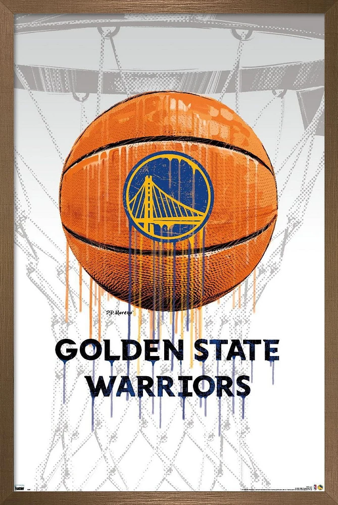 NBA Golden State Warriors - Drip Ball 20 Wall Poster