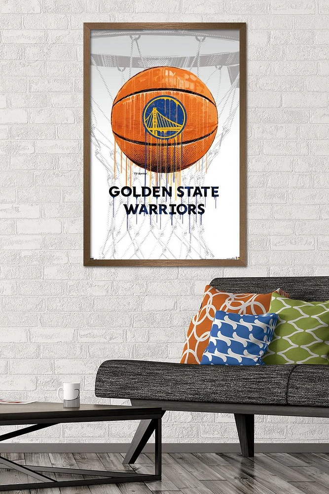 NBA Golden State Warriors - Drip Ball 20 Wall Poster