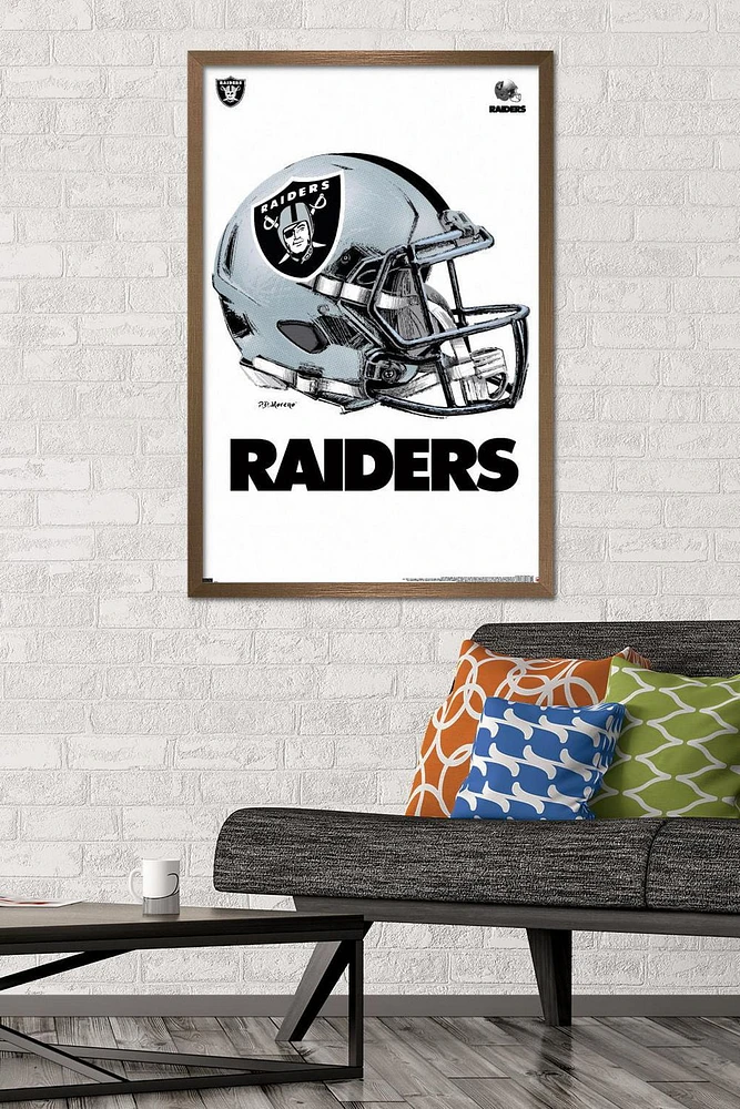 NFL Las Vegas Raiders - Drip Helmet 20 Wall Poster