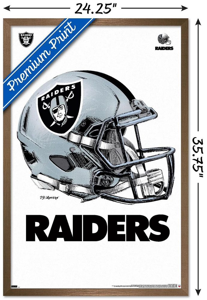 NFL Las Vegas Raiders - Drip Helmet 20 Wall Poster