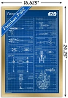 Star Wars: Saga - Rebel Blueprint Wall Poster, 22.375" x 34"