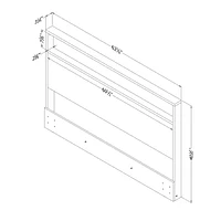 South Shore Kanagane Full/Queen Headboard (54/60") with Shelf