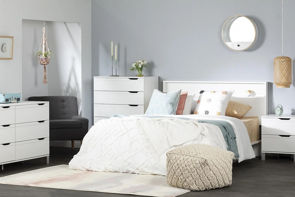 South Shore Kanagane Full/Queen Headboard (54/60") with Shelf