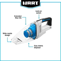 HART™ 20-Volt Cordless Hand Vacuum Kit, 20V Cordless System