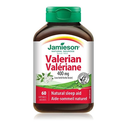 Jamieson Valerian 400 mg Softgels, 60 Softgels