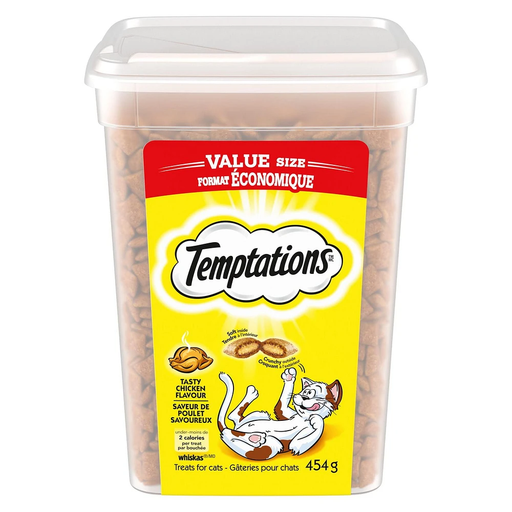 Temptations Tasty Chicken Flavour Soft & Crunchy Adult Cat Treats, 454g