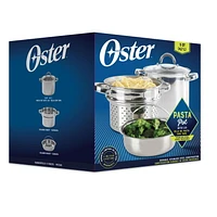 Oster Sangerfield 5 Qt SS Pasta Pot Set W/ Steamer, Basket & Lid