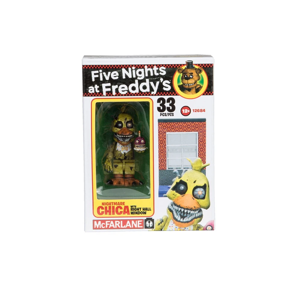 McFarlane Five Nights at Freddy's Season 2 Micro Construction Set - Nightmare Chica with Right Hall Window