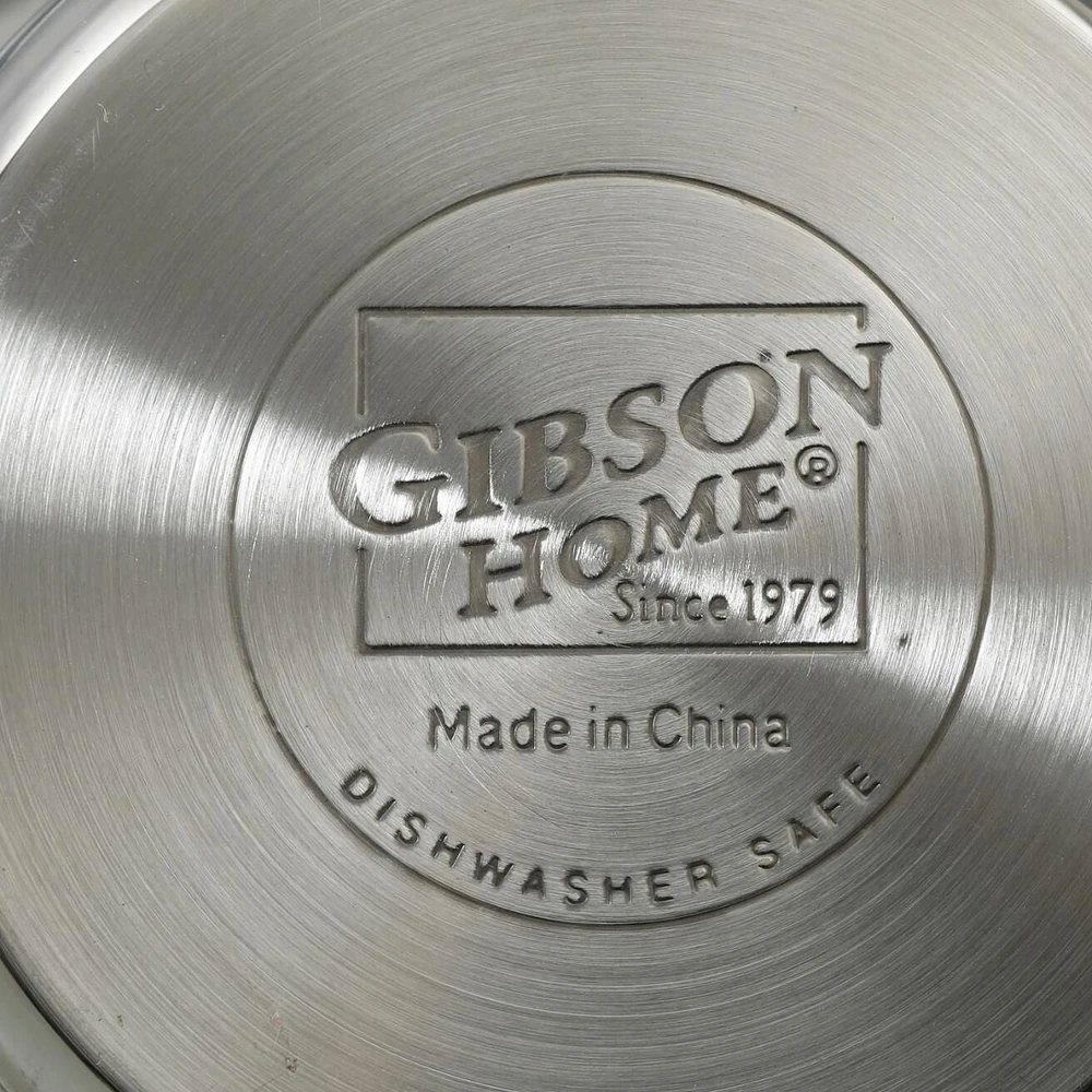 Gibson Anston 8 Piece Stainless Steel Cookware Set, Mirror Polish