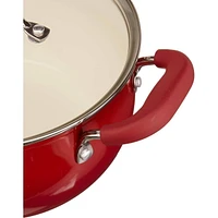 Oster Corbett 8 Piece Aluminum Cookware Set, Gradient Red with Soft Touch Bakelite Handle