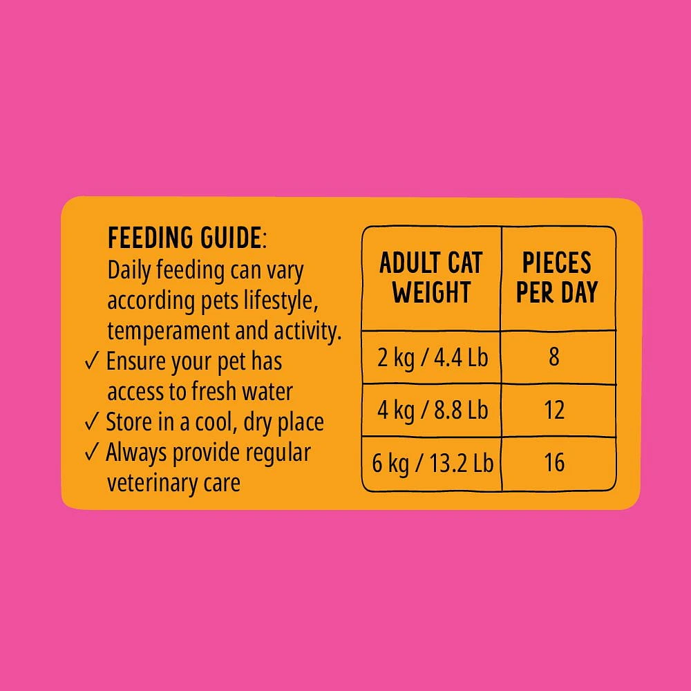 BONKERS Crunchy And Soft Cat Treats Paw Lickin Chicken Flavor, 454g Chicken Flavour