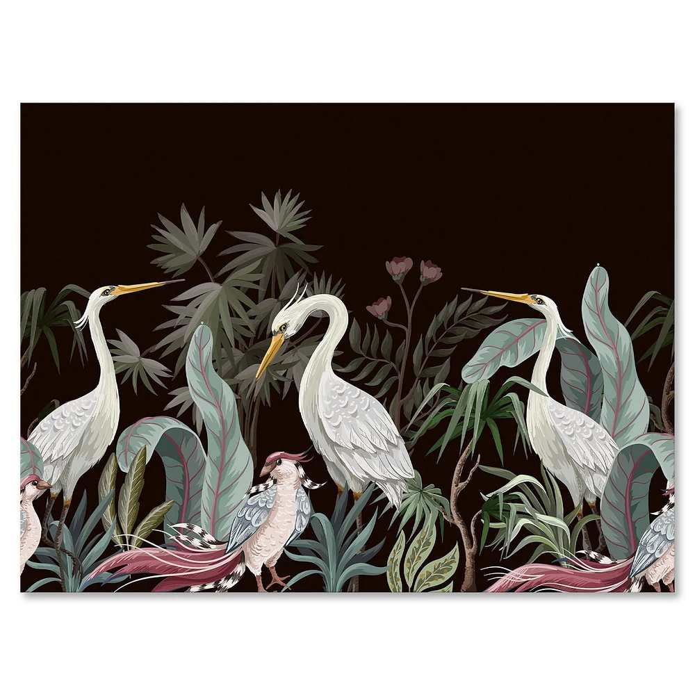 Designart Chinoiserie With Birds and Peonies III Canvas Wall Art