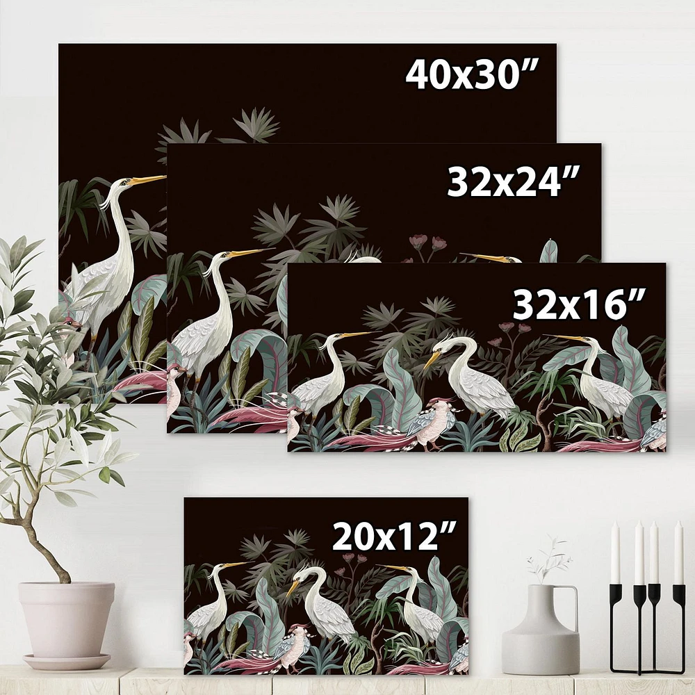 Designart Chinoiserie With Birds and Peonies III Canvas Wall Art