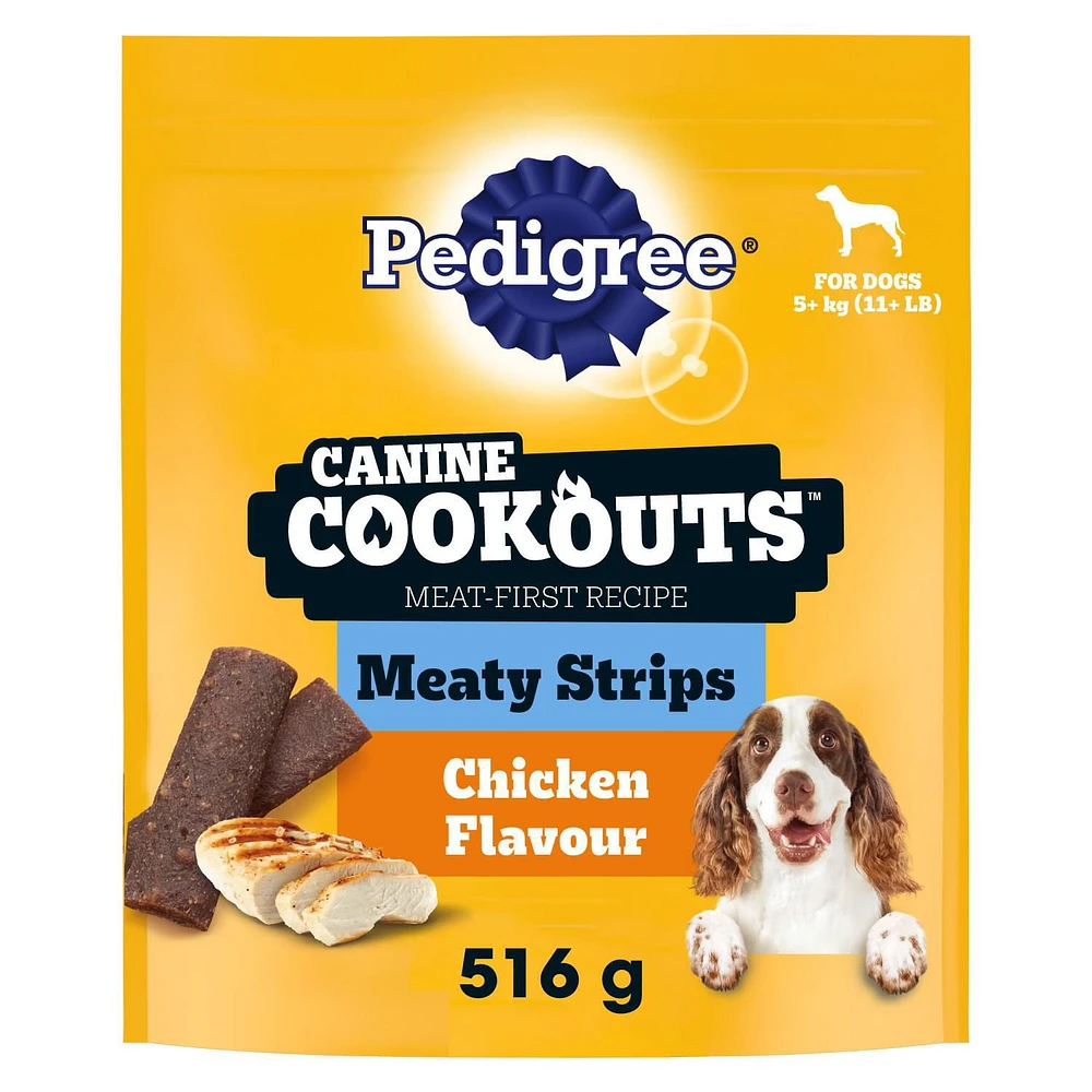Pedigree Canine Cookouts Adult Dog Treats Meaty Strips Chicken Flavour