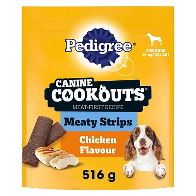 Pedigree Canine Cookouts Adult Dog Treats Meaty Strips Chicken Flavour