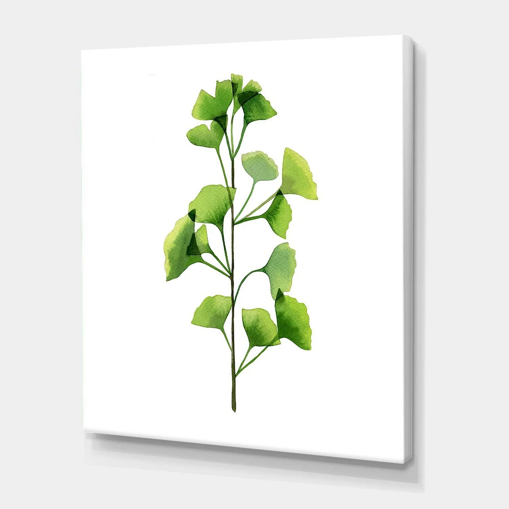 Designart Feuillage des plantes de champ vert Art mural sur toile