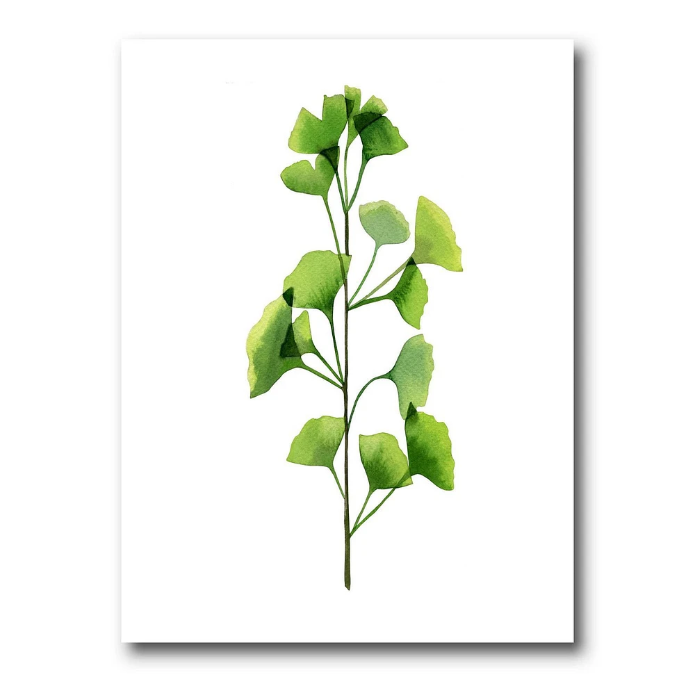 Designart Feuillage des plantes de champ vert Art mural sur toile