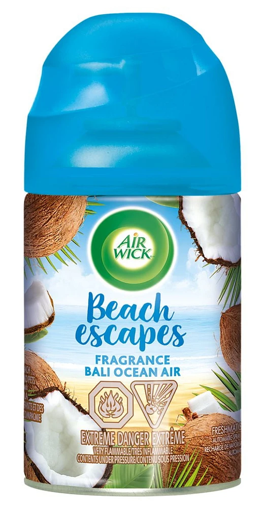 Air Wick Freshmatic Air Freshener, Automatic Spray Refills, Beach Escapes: Bali Ocean Air, 1 Refill, 175 g