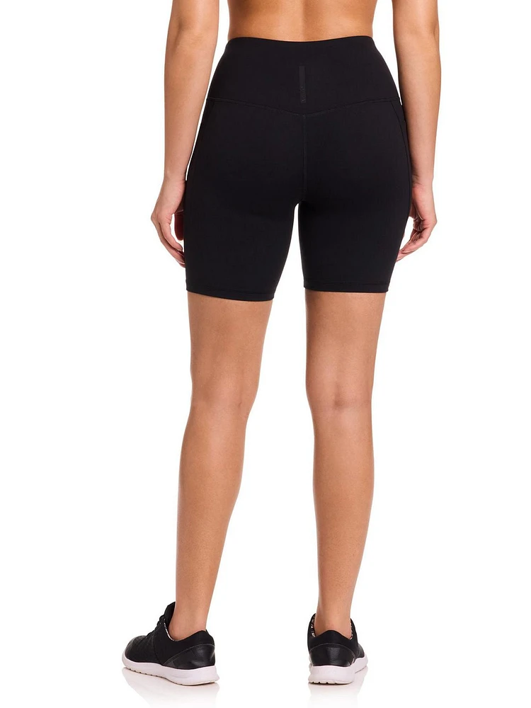 Reebok Women’s ‘Reflex’ High-Rise 7” Inseam Biker Shorts with Pockets