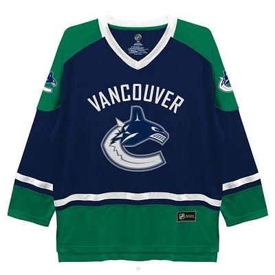 NHL Vancouver Canucks Mens Deluxe Long Sleeve Fans Jersey Sweater, S-XL