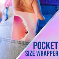 Serviettes Always Pocket, flux abondant, avec ailes, avec FlexFoam, taille2, non parfumées, 10serviettes 10CT