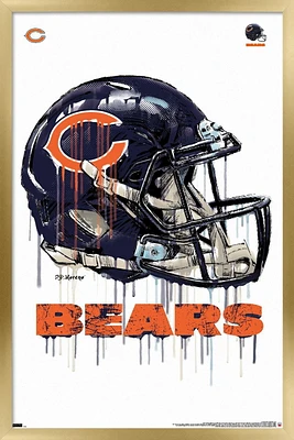 NFL Chicago Bears - Drip Helmet 20 Wall Poster, 22.375" x 34"