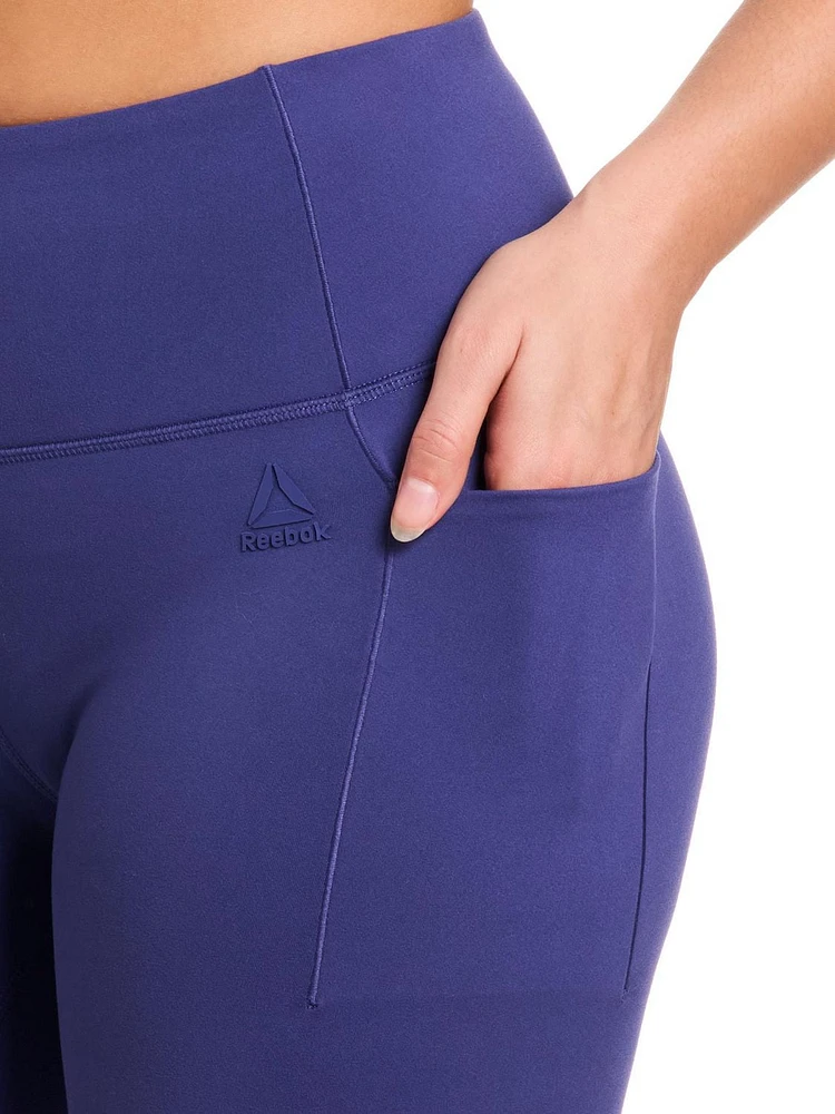 Reebok Women’s ‘Reflex’ High-Rise 7” Inseam Biker Shorts with Pockets, Sizes XS-2XL