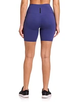 Reebok Women’s ‘Reflex’ High-Rise 7” Inseam Biker Shorts with Pockets, Sizes XS-2XL