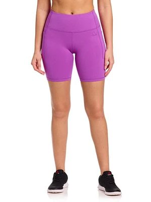 Reebok Women’s ‘Reflex’ High-Rise 7” Inseam Biker Shorts with Pockets
