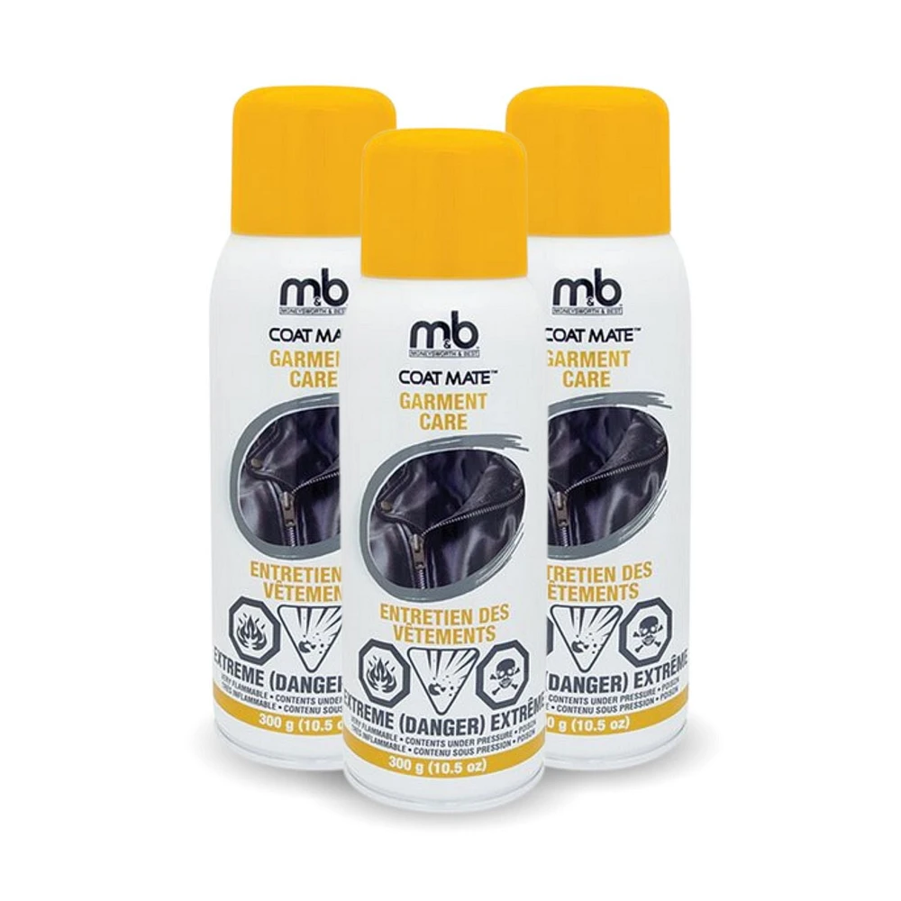 M&B COAT MATE™ Garment Care 3PK, 300g/10.5oz, Leather & Suede Protection