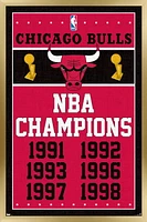 NBA Chicago Bulls - Champions 13 Wall Poster, 22.375" x 34" Framed