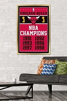 NBA Chicago Bulls - Champions 13 Wall Poster, 22.375" x 34" Framed