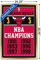 NBA Chicago Bulls - Champions 13 Wall Poster, 22.375" x 34" Framed