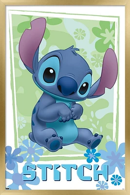 Disney Lilo and Stitch - Flowers Wall Poster, 22.375" x 34" Framed