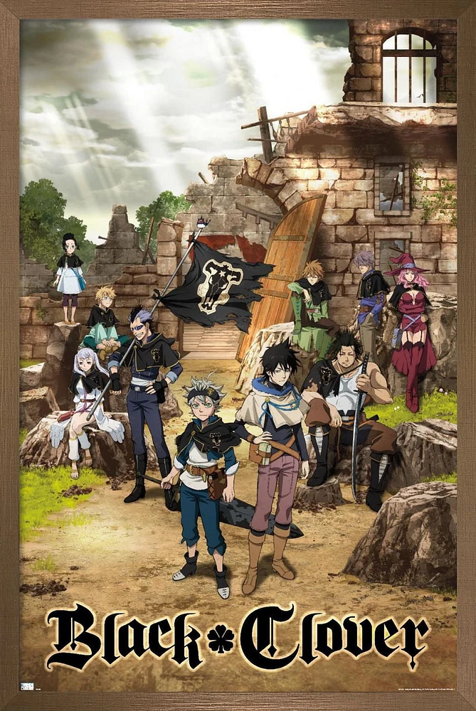 Black Clover - Group Wall Poster, 22.375" x 34" Framed