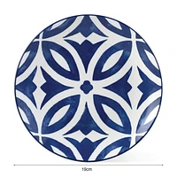 Mainstays Glazed Blue Pattern Round Stoneware Salad Plate, 7.5”, 7.5 inch