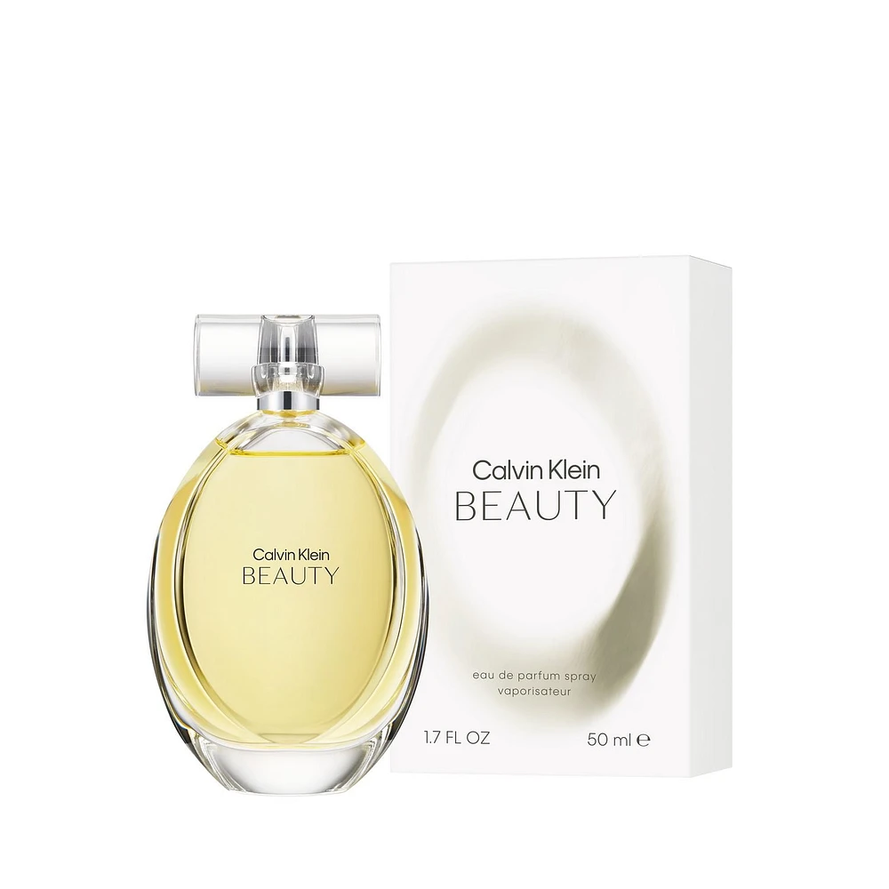 Calvin Klein Beauty Eau de Parfum pour Femme, Parfum Floral, Notes de tête : Jasmin, 50ml Sophistiqué. Confiant. Inspirant.