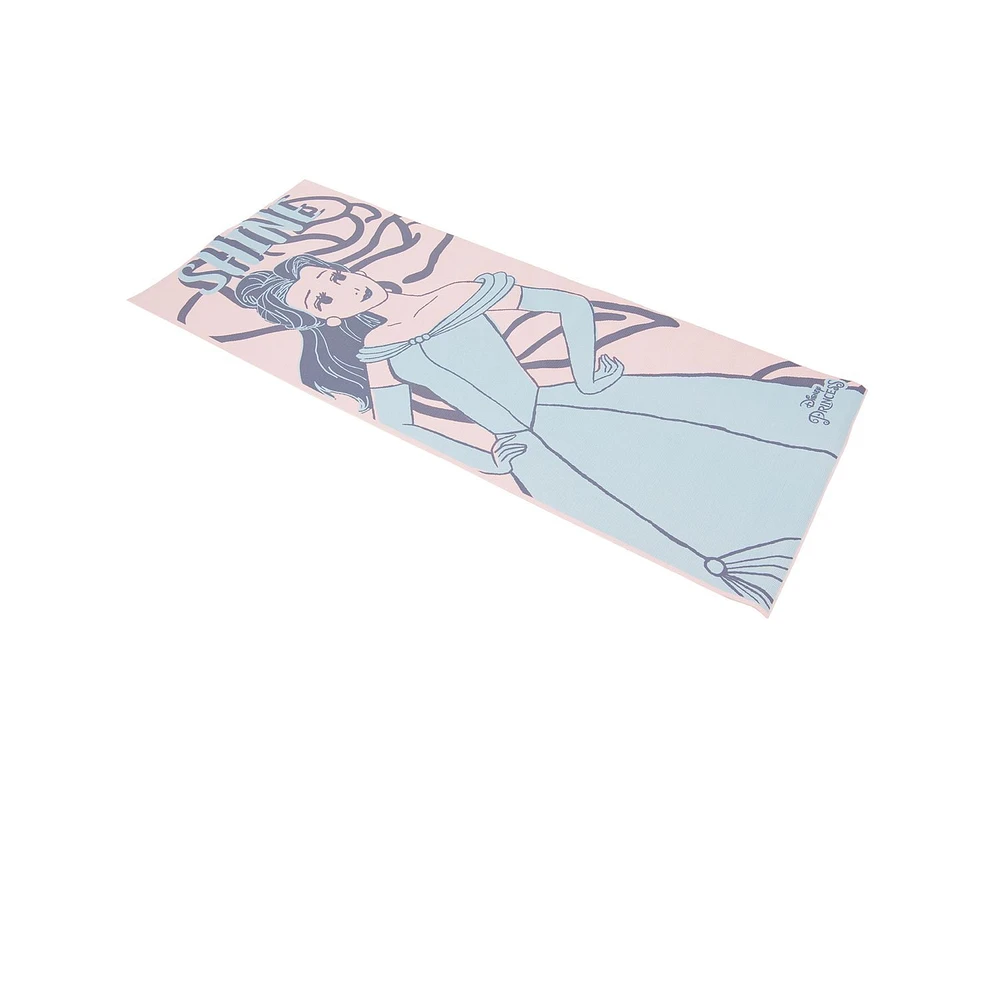 Disney Belle Printed 3mm Yoga Mat – 24” x 60" – Pink/Blue