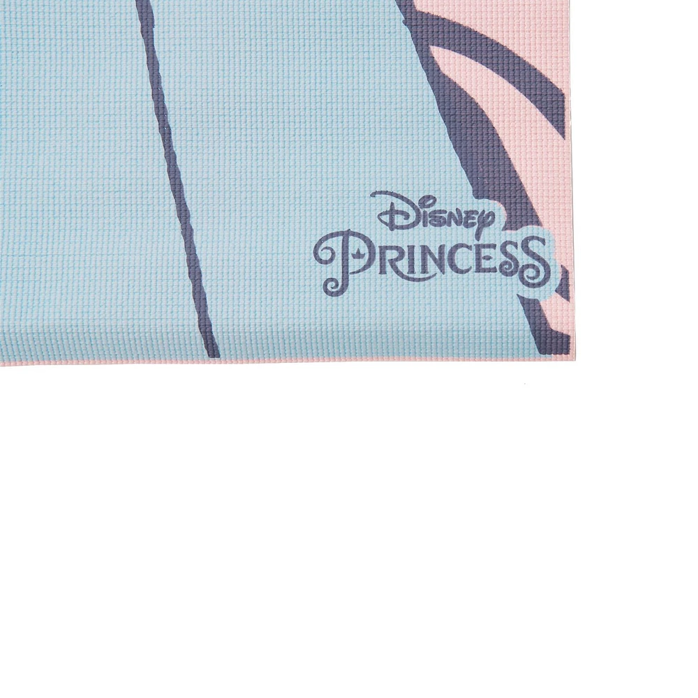 Disney Belle Printed 3mm Yoga Mat – 24” x 60" – Pink/Blue