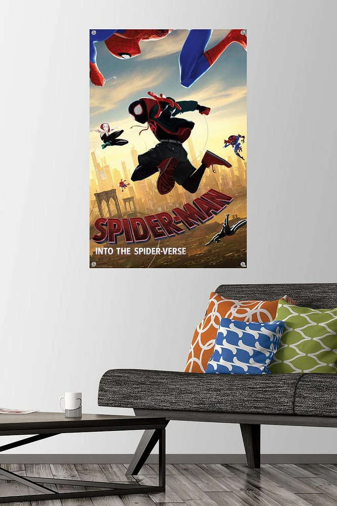 Marvel MCU - Spider-Man Into The Spider-Verse Dive Wall Poster, 22.375" x 34" Framed