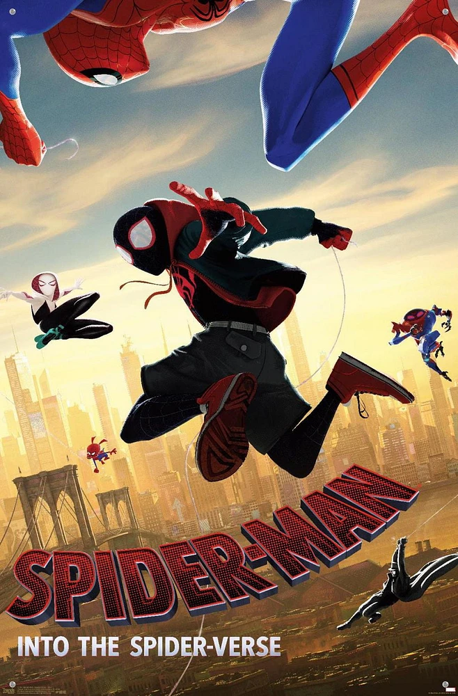 Marvel MCU - Spider-Man Into The Spider-Verse Dive Wall Poster, 22.375" x 34" Framed