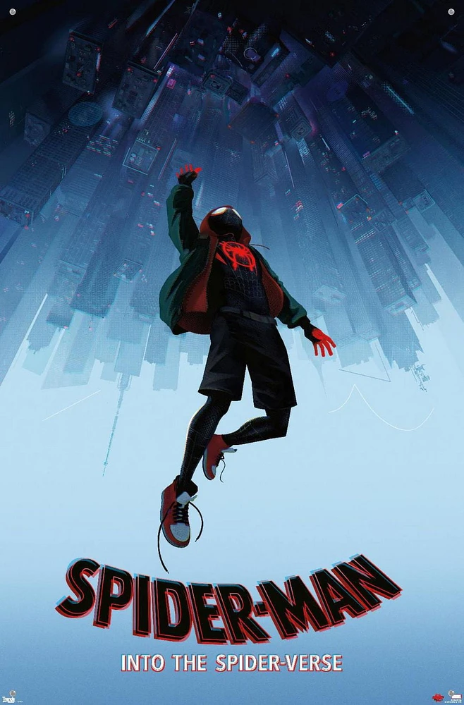 Marvel Spider-Man - Into The Spider-Verse Falling Wall Poster, 22.375" x 34" Framed