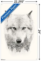 Wolf - Trees Wall Poster