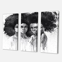 Designart Portrait of African American Woman XI Canvas Wall Art