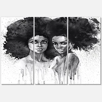 Designart Portrait of African American Woman XI Canvas Wall Art